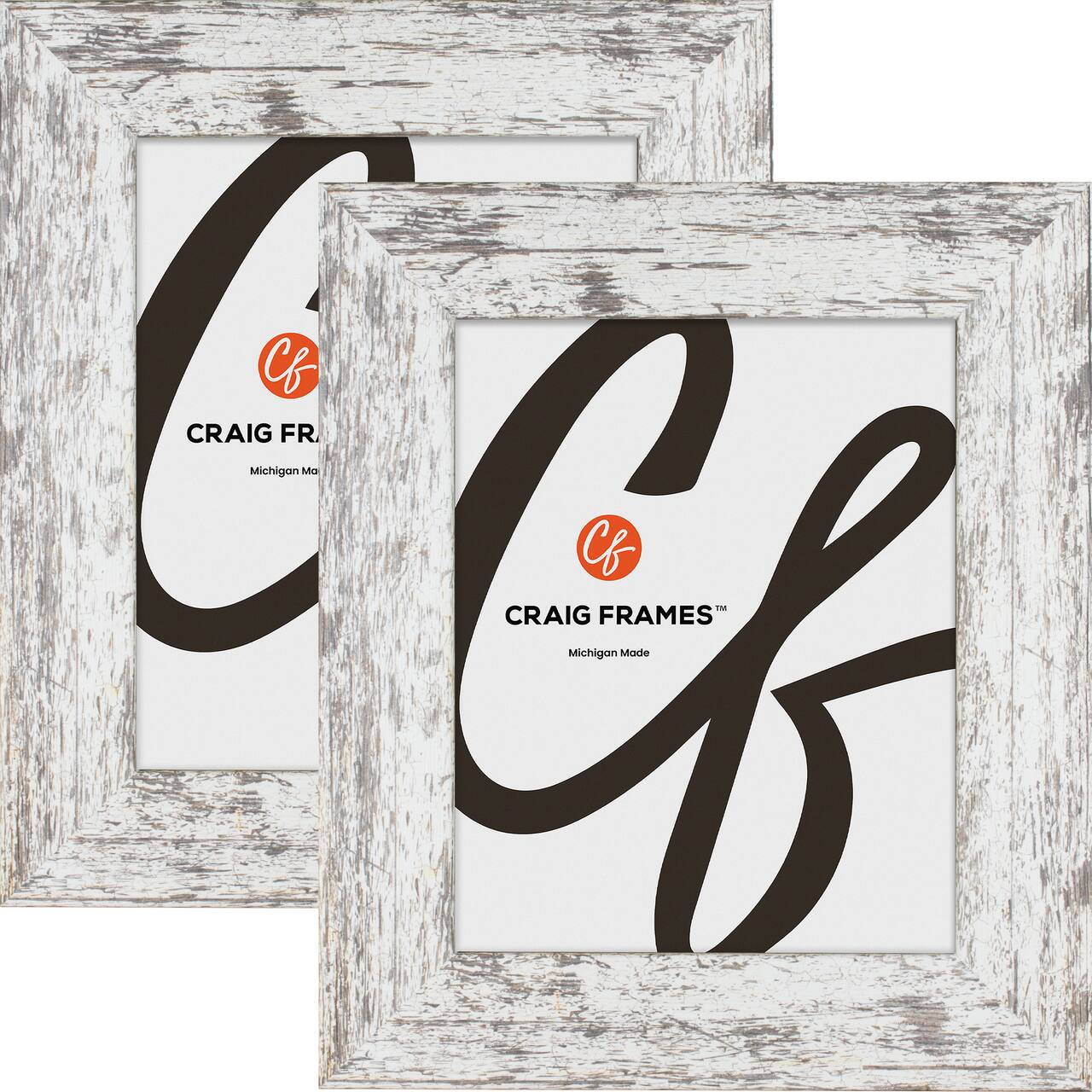 2 Pack Craig Frames American Barn Alabaster White Picture Frame